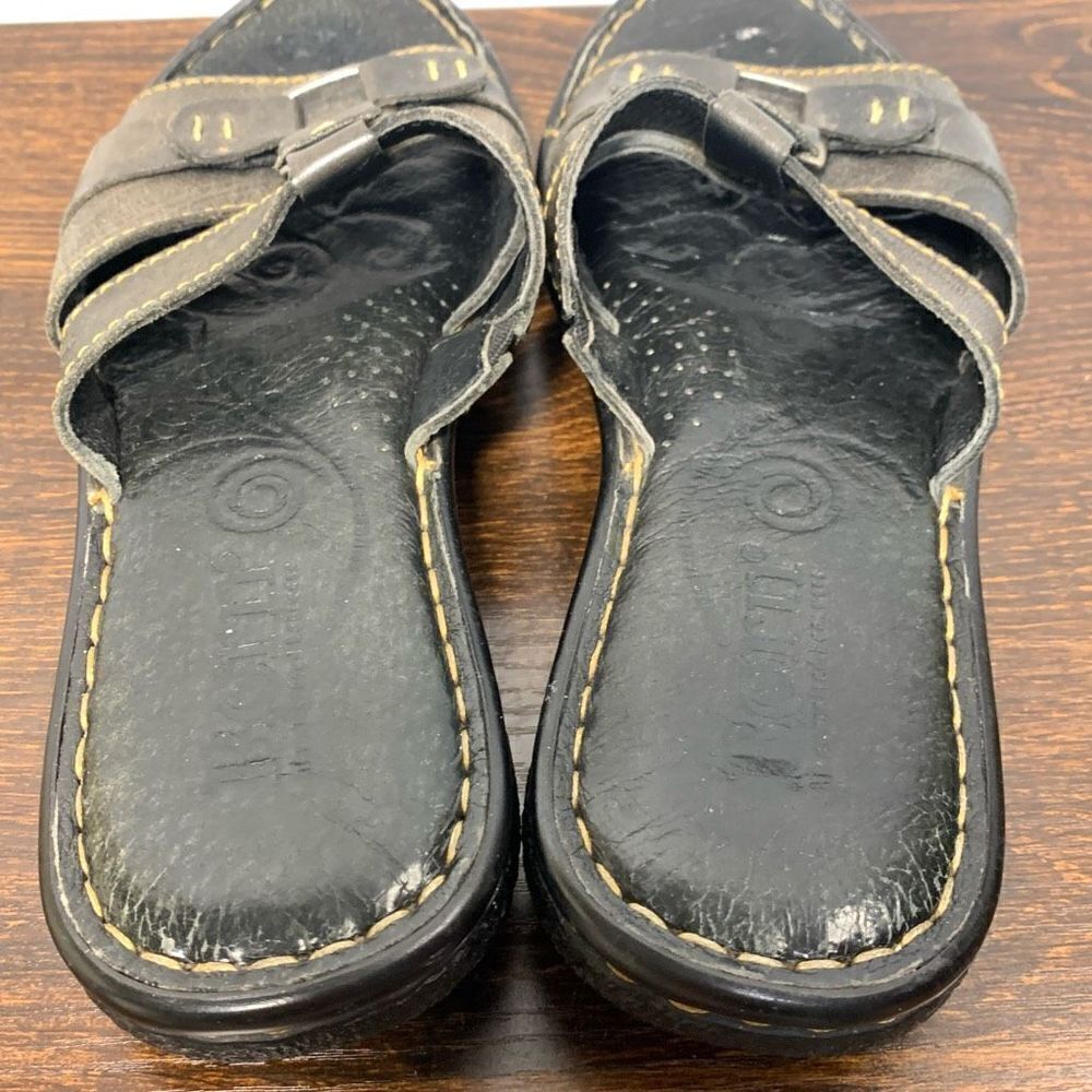 Born black, brown leather slide size 8/9.5” - Picture 3 of 8